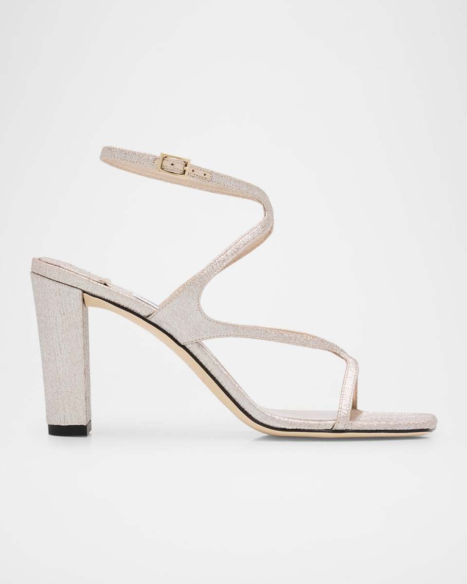 Azie Glitter Ankle-Strap Sandals